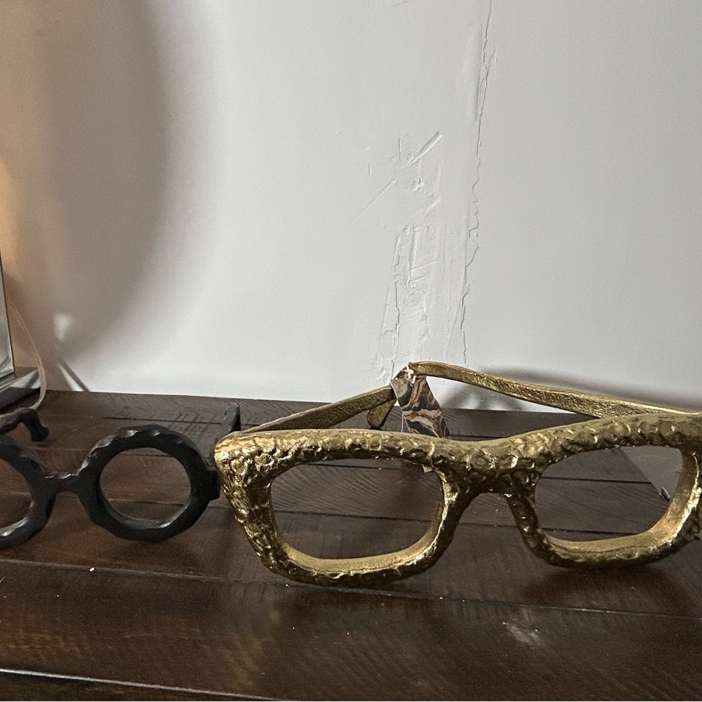 Gold and Black Decorative Glasses